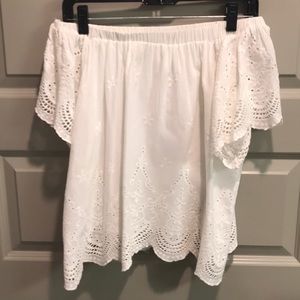 Off the shoulder lace top